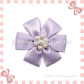 Handmade Satin Ribbon Cloth Flowers with Pearls